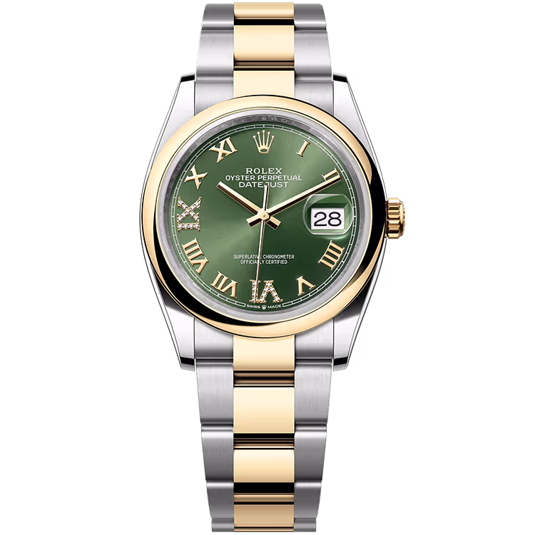 Rolex Datejust Olive Roman Diamond Dial