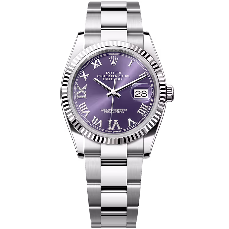 Rolex Datejust Purple Roman Diamond Dial