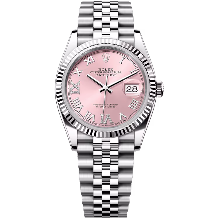 Rolex Datejust Pink Roman Diamond Dial