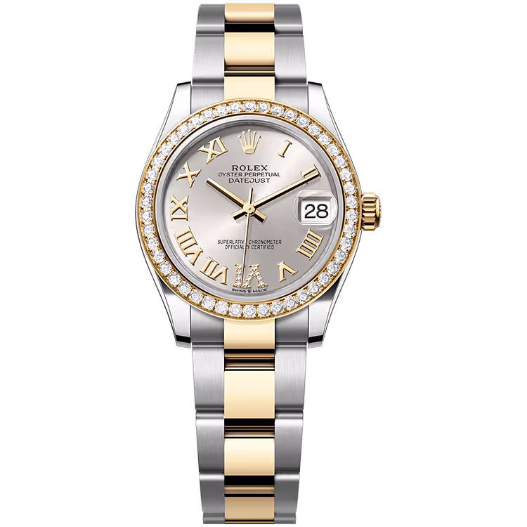 Rolex Datejust Silver Roman Diamond Dial