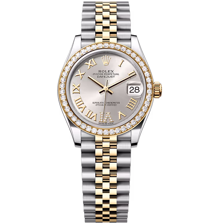 Rolex Datejust Silver Roman Diamond Dial