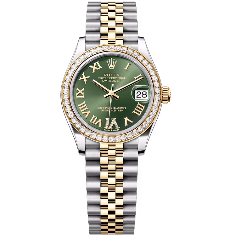 Rolex Datejust Green Roman Diamond Dial