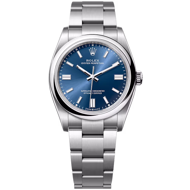 Rolex Oyster Perpetual Bright Blue Dial