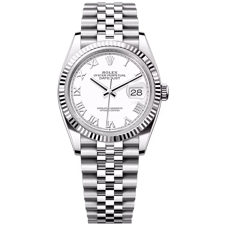Rolex Datejust White Roman Dial