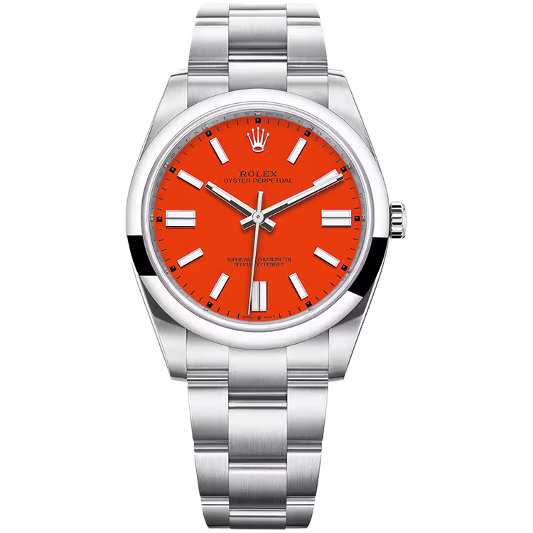 Rolex Oyster Perpetual Coral Red Dial