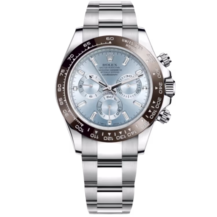 Rolex Daytona Ice Blue Diamond Baguette Dial