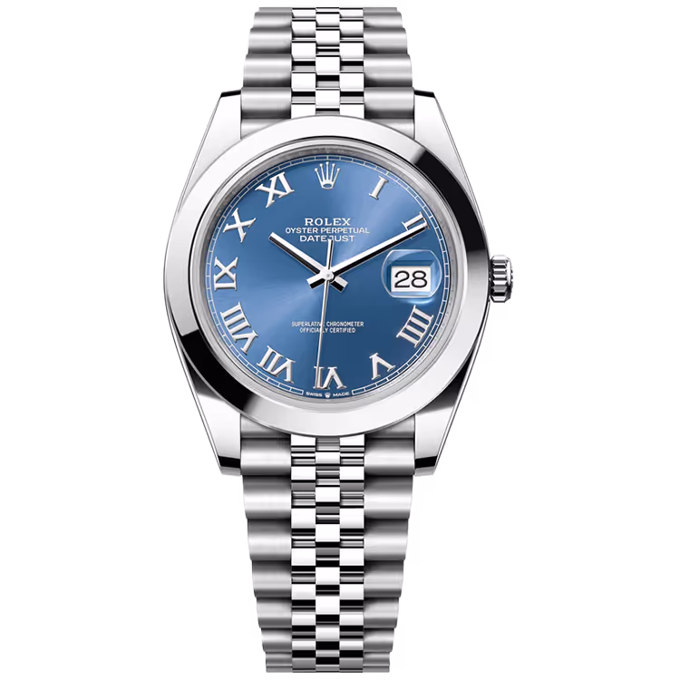 Rolex Datejust Azzurro Blue Roman Dial