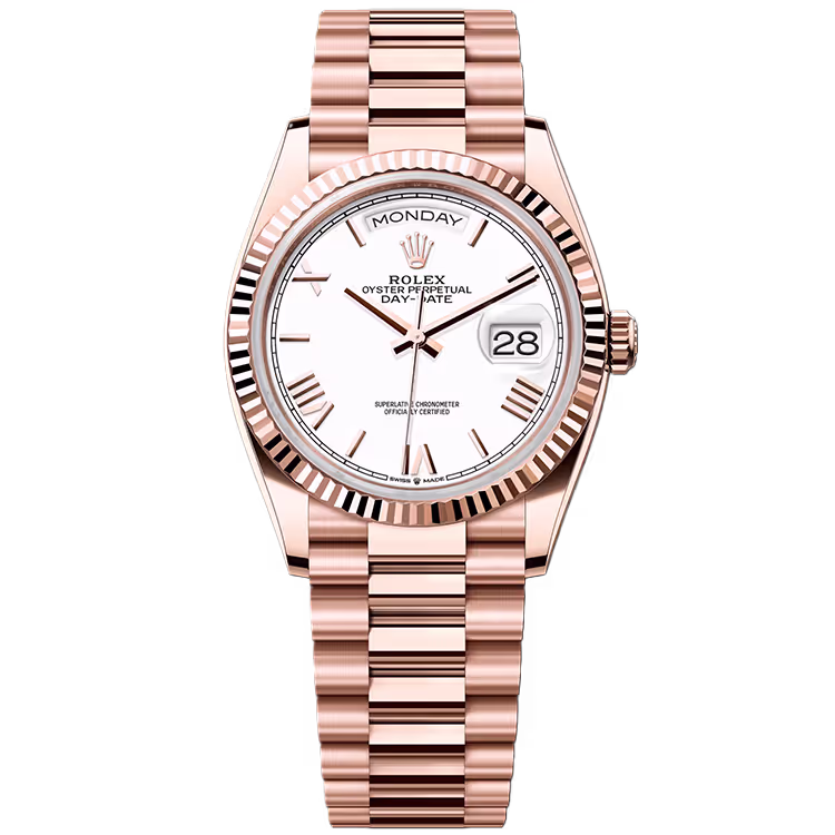 Rolex Day-Date White Roman Dial