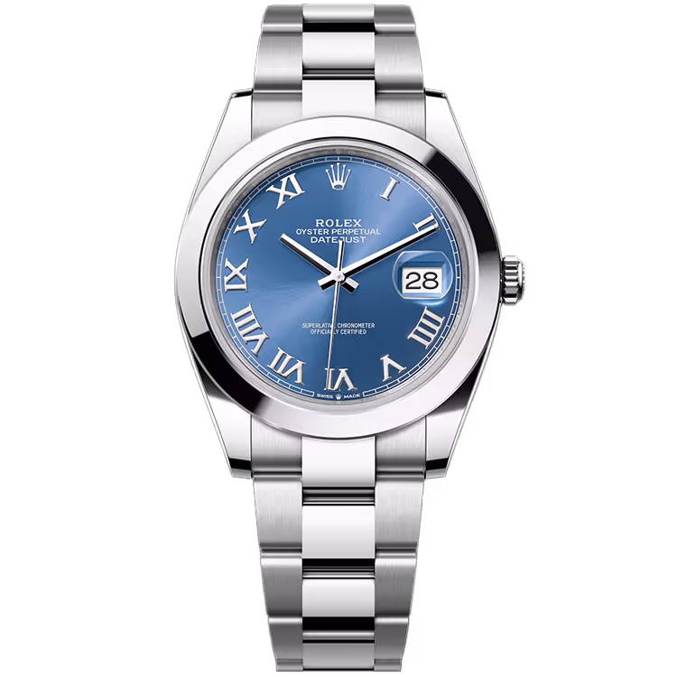 Rolex Datejust Azzurro Blue Roman Dial