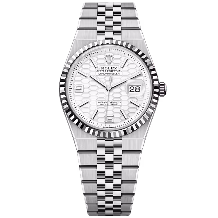Rolex Land-Dweller White Honeycomb Dial