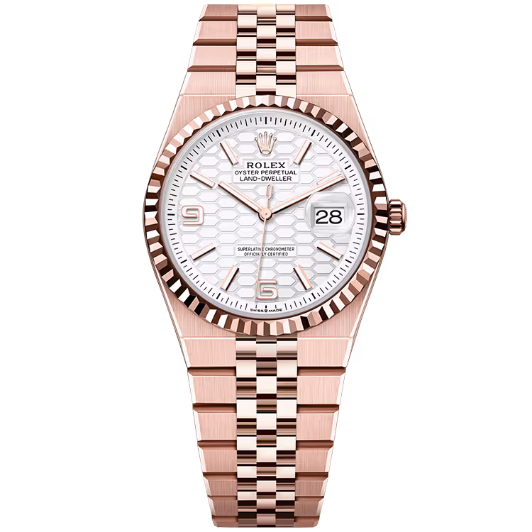 Rolex Land-Dweller White Honeycomb Dial