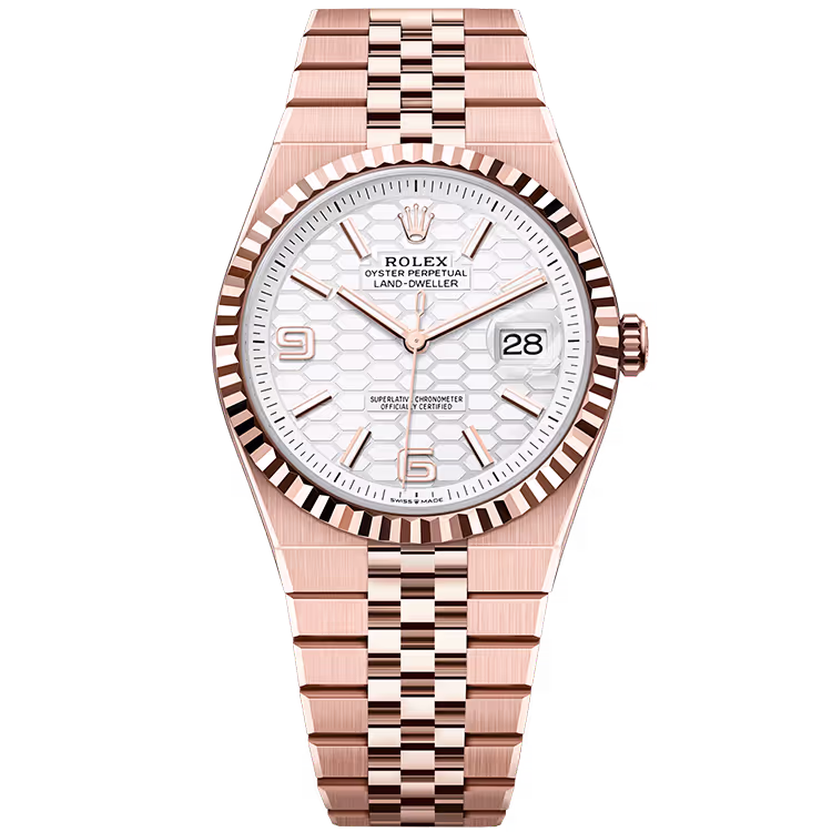Rolex Land-Dweller White Honeycomb Dial