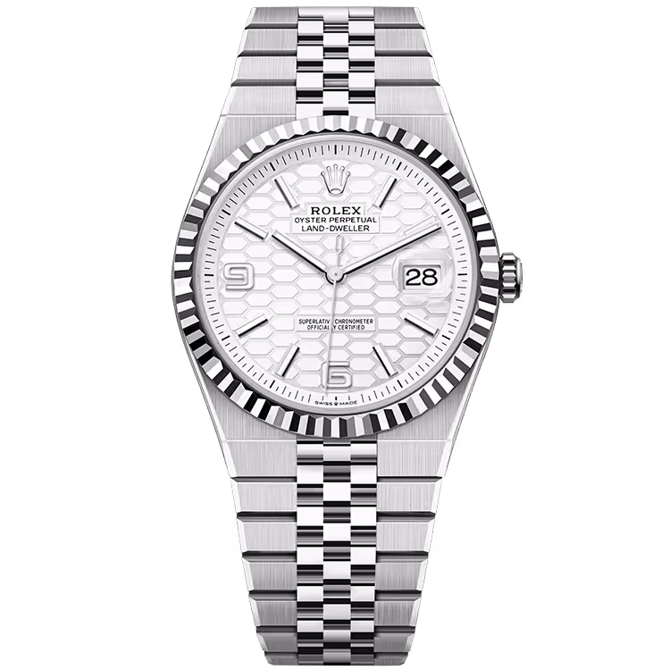 Rolex Land-Dweller White Honeycomb Dial