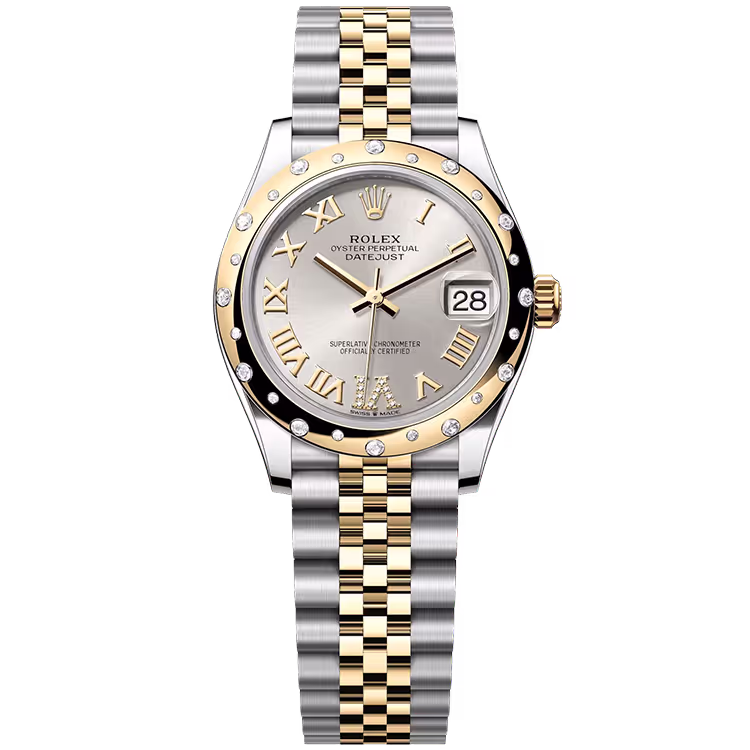 Rolex Datejust Silver Roman Diamond Dial