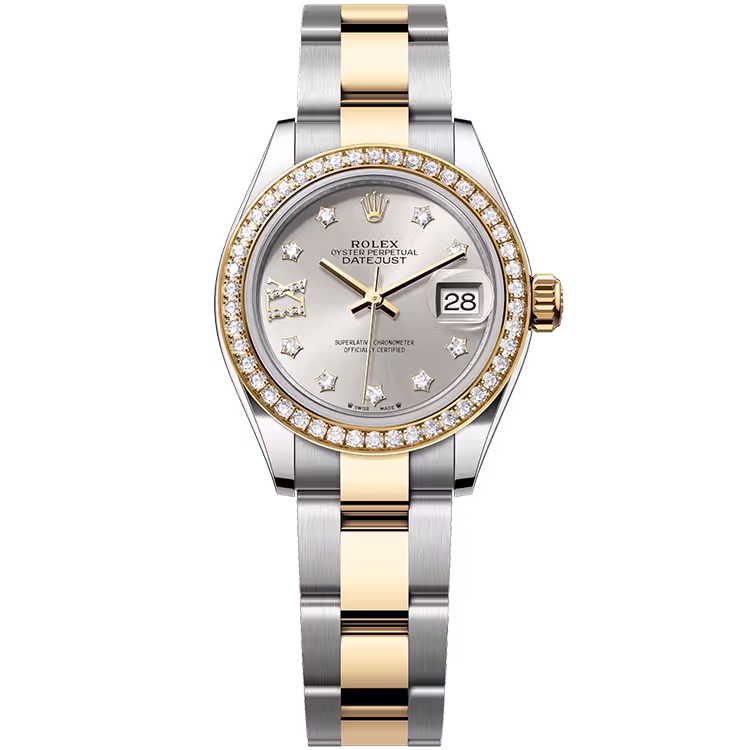 Rolex Datejust Silver Single Roman Diamond Dial