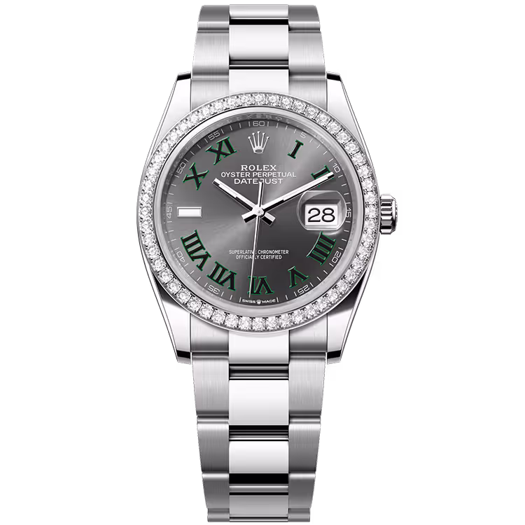 Rolex Datejust Rhodium Wimbledon Dial