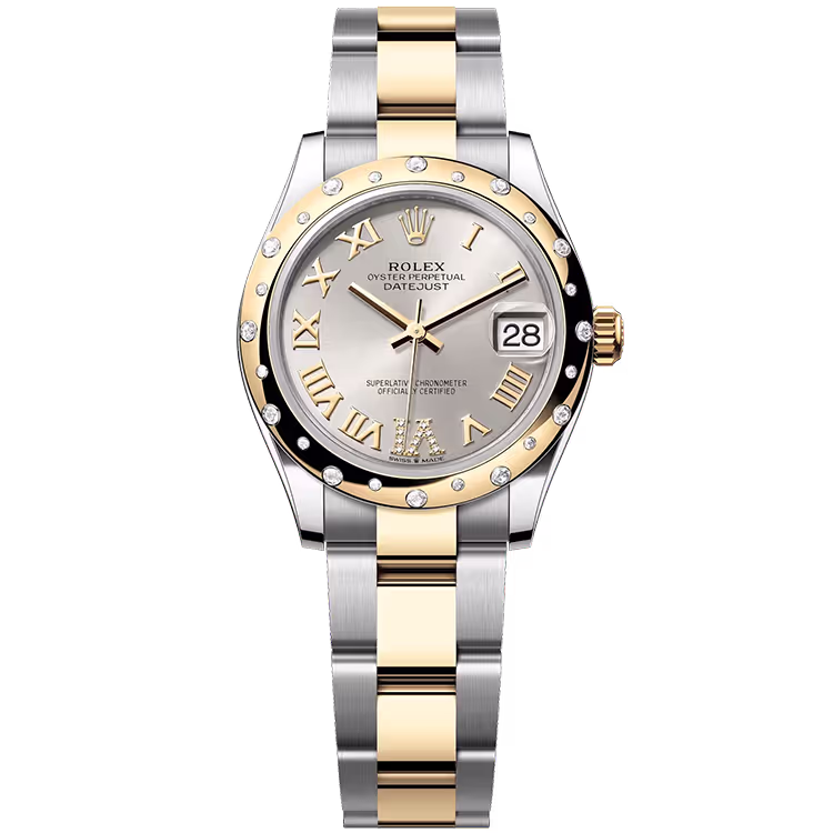 Rolex Datejust Silver Roman Diamond Dial