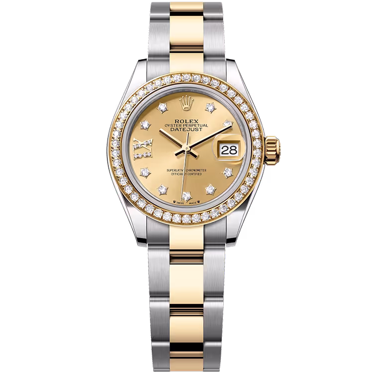 Rolex Datejust Champagne Single Roman Diamond Dial