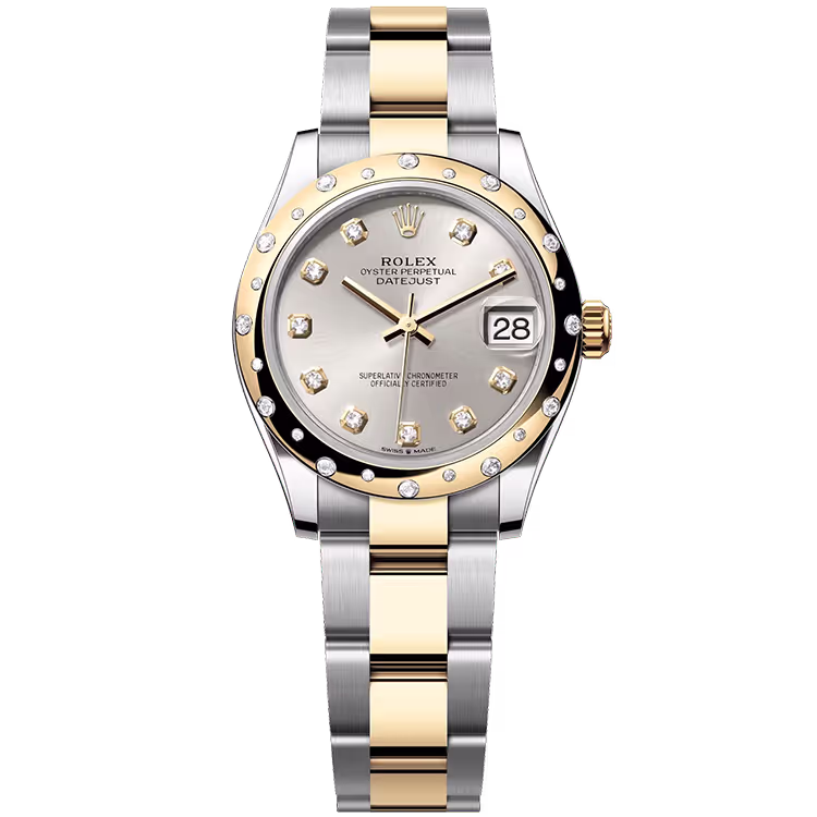 Rolex Datejust Silver Diamond Dial