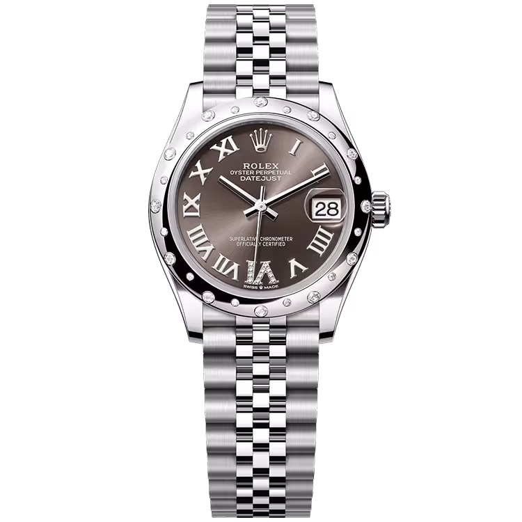 Rolex Datejust Rhodium Roman Diamond Dial