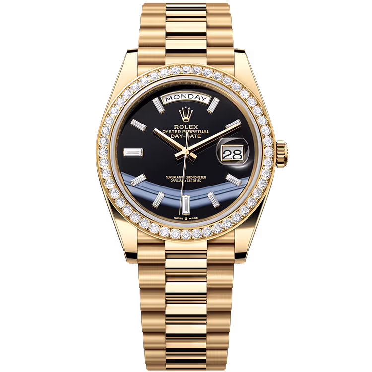 Rolex Day-Date Black Onyx Diamond Dial