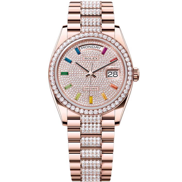 Rolex Day-Date Rainbow Diamond Pave Dial