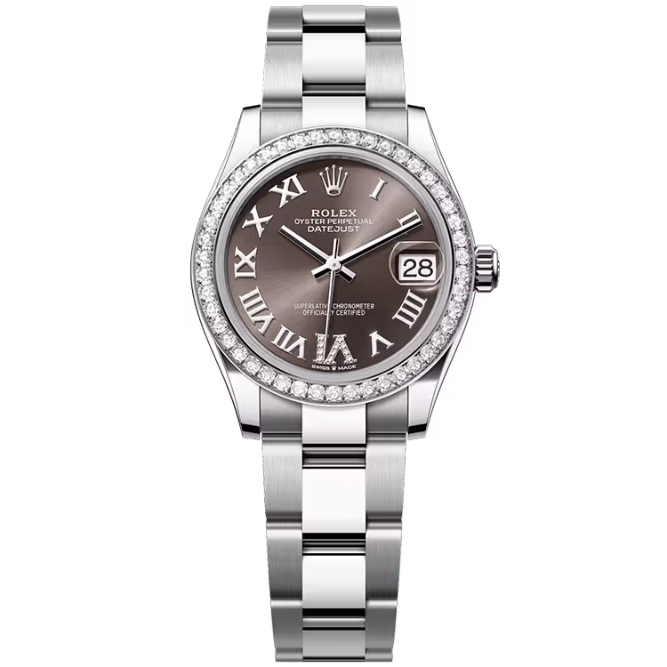 Rolex Datejust Rhodium Roman Diamond Dial