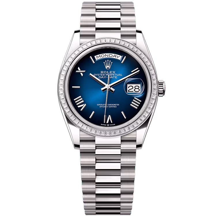Rolex Day-Date White Roman Dial