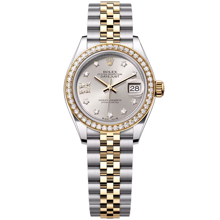 Rolex Datejust Silver Single Roman Diamond Dial