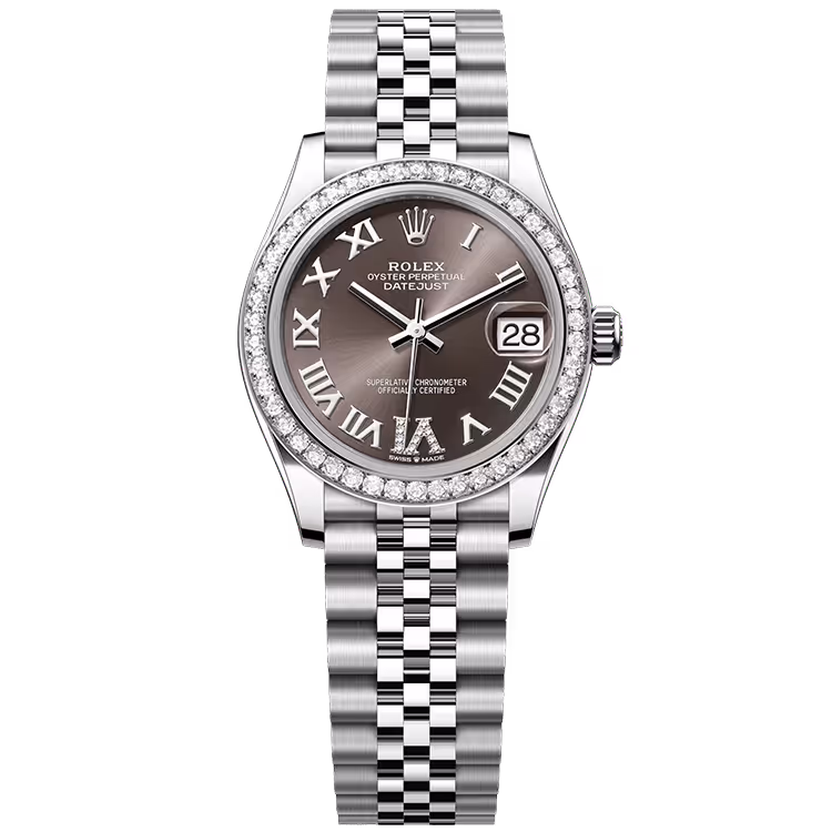 Rolex Datejust Rhodium Roman Diamond Dial
