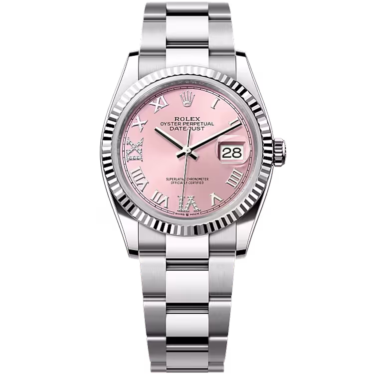 Rolex Datejust Pink Roman Diamond Dial