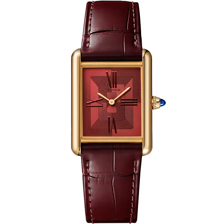 Cartier Tank Red Motif Dial